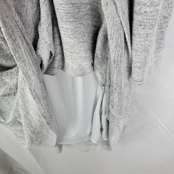 Banana Republic Factory Dress XL Light Gray Knit Drape Neckline Elastic Waist - Picture 5 of 11